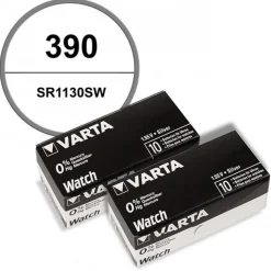 20 Batteries alcaline 1,55 V Varta 390 de montre