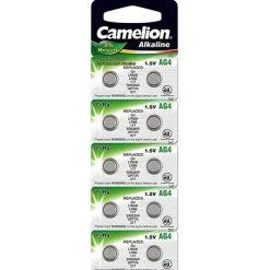 10 Batteries de montre alcaline 1,5 V AG4