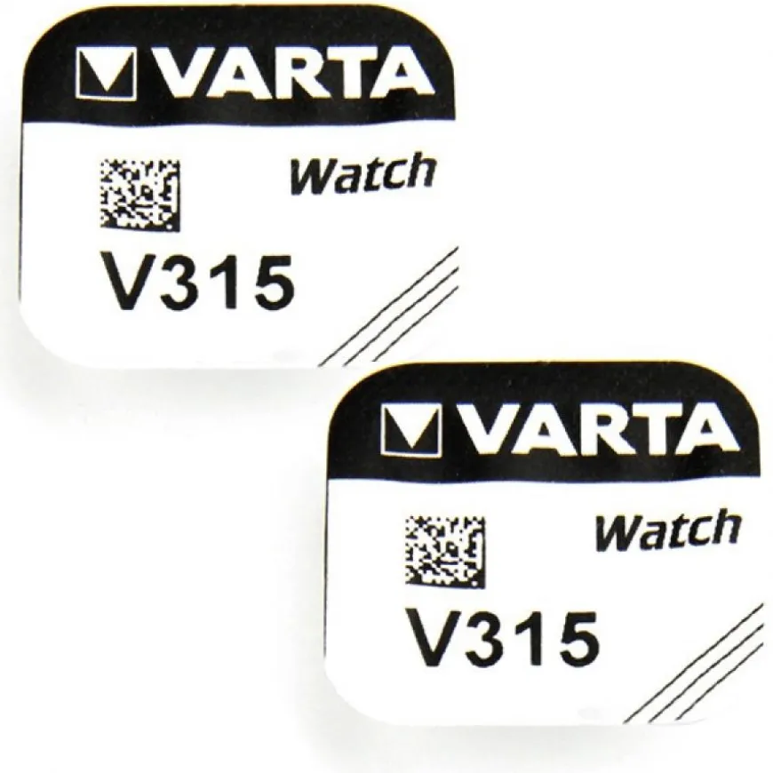 2 Batteries de montre 1.55 V 315 Varta alcaline