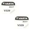 2 Batteries Varta 329 1,55 V alcaline pour montre