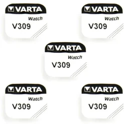 5 Batteries Varta 1,55 V alcaline 309 pour montre