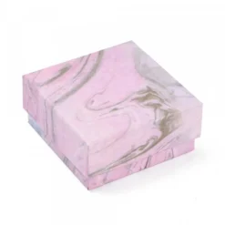 Belle boîte à offrir avec motif rose marbré