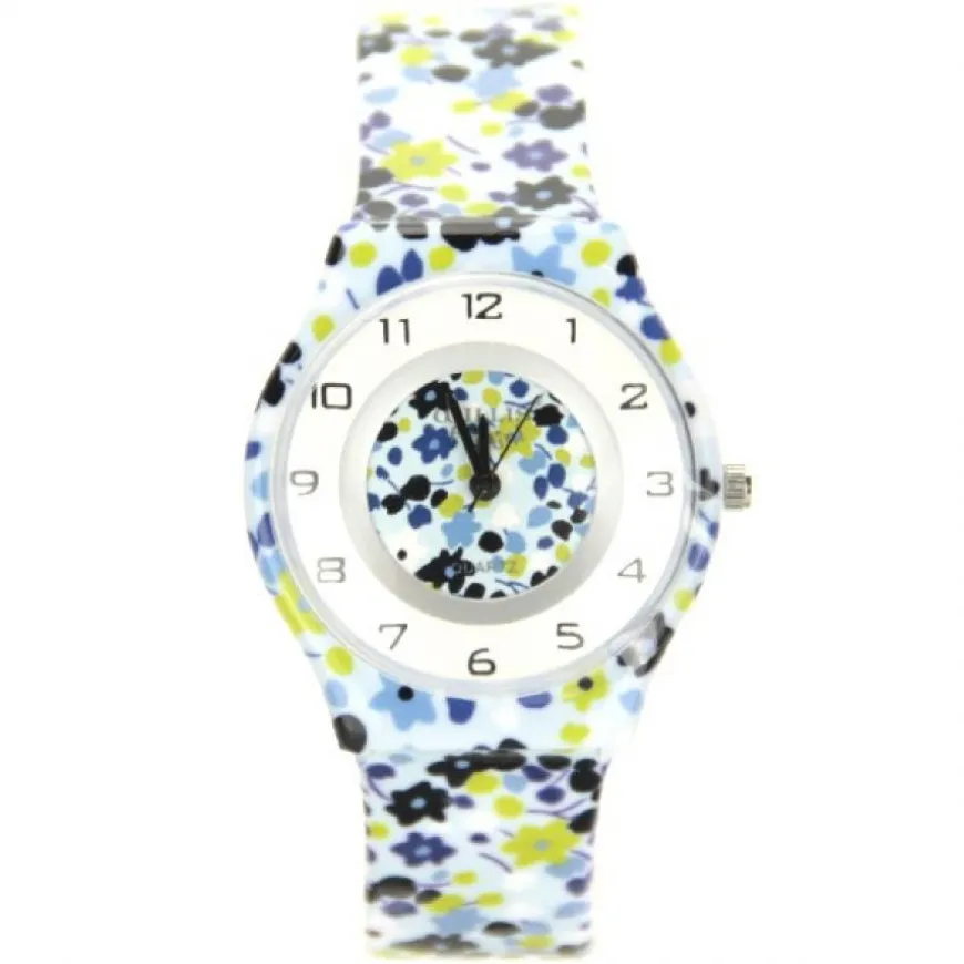 Belle montre Willis pas chère en plastique et imprimé floral