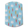berlingot bleu ciel carton pour le plaisir d'offrir  motif animaux ( carotte, lapin, )
