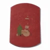 berlingot papier kraft rouge pour noël avec des imprimés fêtes de fin d'année  carton