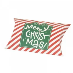 berlingot rouge carton pour les fêtes de fin d'année avec motifs fêtes de noël