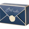 Boite Cadeau Vide Chocolat Confiserie Mariage - Best Wishes Bleu