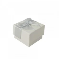 Boîte Cadeau en Carton Blanc avec Noeud pas chère