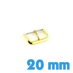 Boucle acier ardillon dorée montre pas chère 20mm