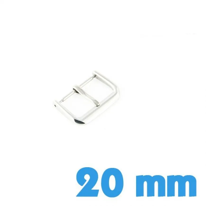 Boucle Ardillon Argenté 20 mm - Fermoir Montre