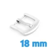 Boucle ardillon argenté métal brossé 18 mm pour montre