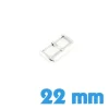 Boucle Ardillon 22 mm Argentée - Fermoir