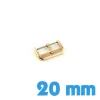 Boucle ardillon 20 mm montre pas chère couleur cuivre bracelet cuir silicone plastique