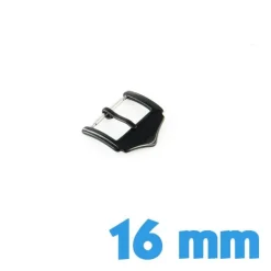 Boucle Ardillon Noir 16 mm - Fermoir Montre