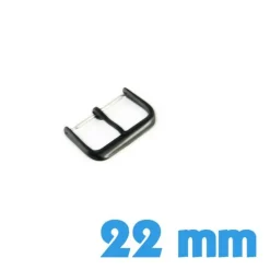 Boucle Ardillon Noir 22 mm - Fermoir Montre