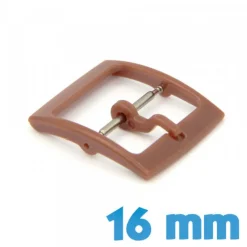 Boucle Ardillon Plastique Brun 16 mm