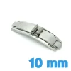 Boucle argentée acier papillon 10 mm (9,25 mm)