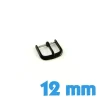 Boucle avec ardillon 12 mm acier noire montre