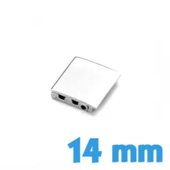 Boucle clip 14 mm argenté pour bracelet montre