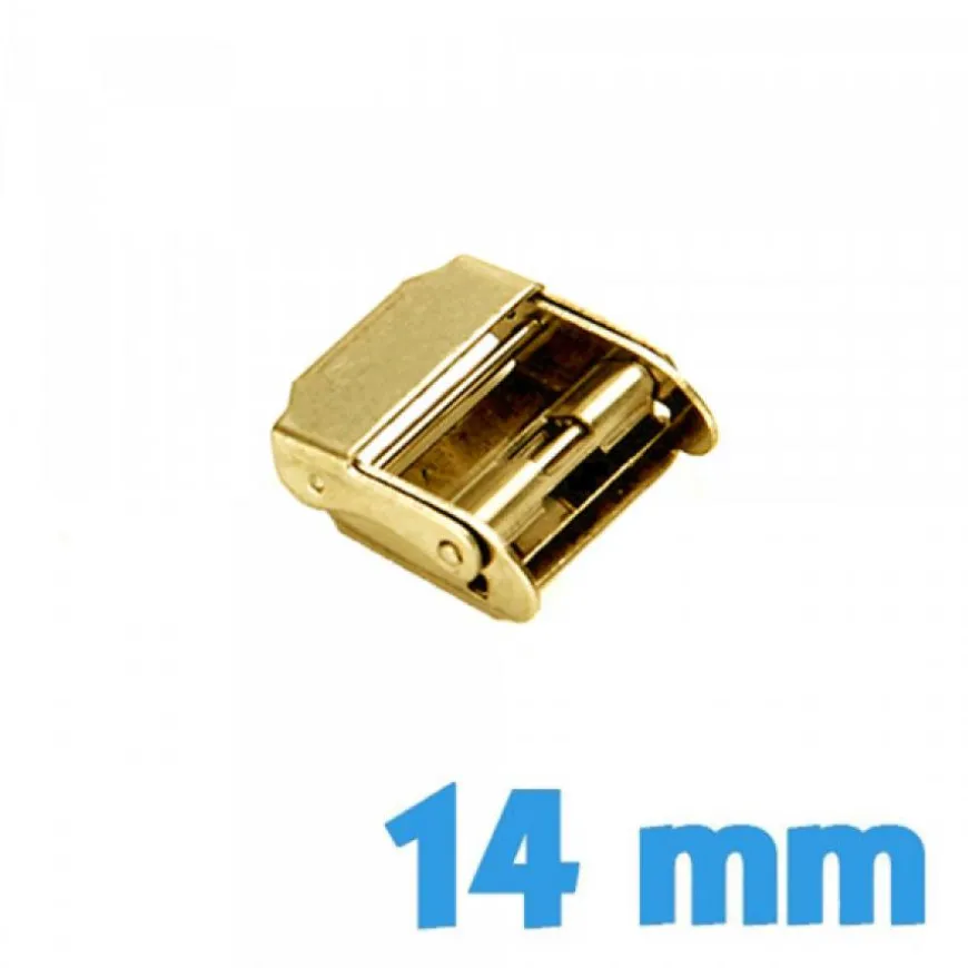 Boucle Coulissante Doré 14 mm - Acier Inoxydable