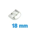 Boucle de montre fermoir ardillon argenté 18 mm pour bracelet
