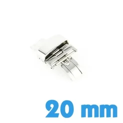 Boucle Déployante Double 20 mm Argenté