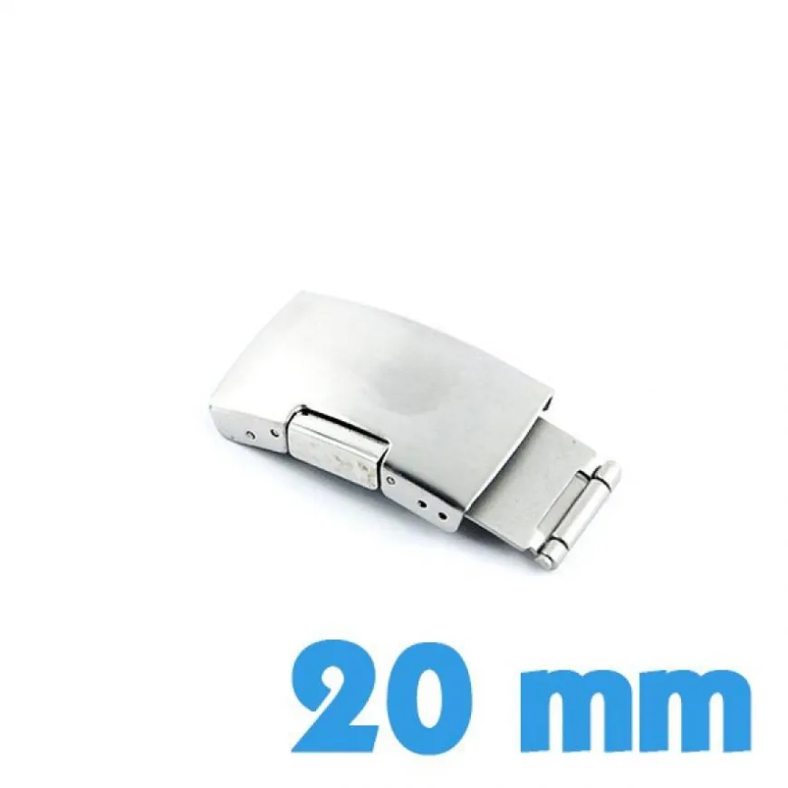 Boucle déployante 20 mm métal pour bracelet montre pas cher