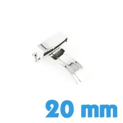 Boucle déployante montre bracelet cuir plastique silicone 20 mm