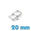 Boucle fermoir ardillon argenté 20 mm pour bracelet montre