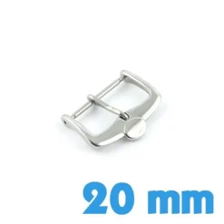 Boucle fermoir ardillon argenté 20 mm pour bracelet montre