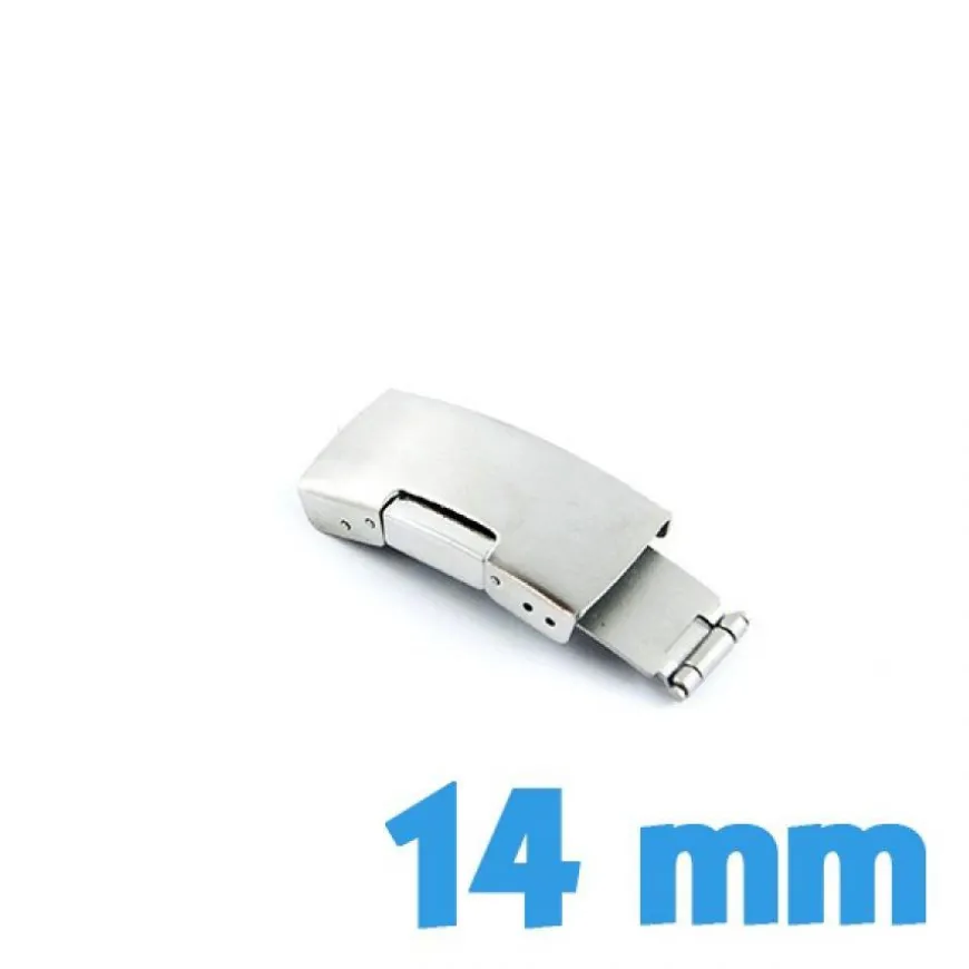 Boucle 14 mm déployante bracelet métal montre pas chère
