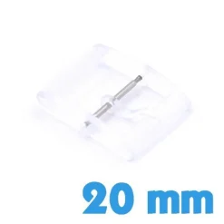 Boucle 20 mm transparent plastique ardillon