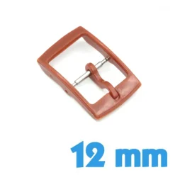 Boucle Montre Ardillon 12 mm Marron Plastique compatible Swatch