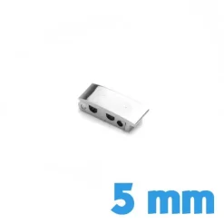 Boucle montre clip argenté 5 mm de large