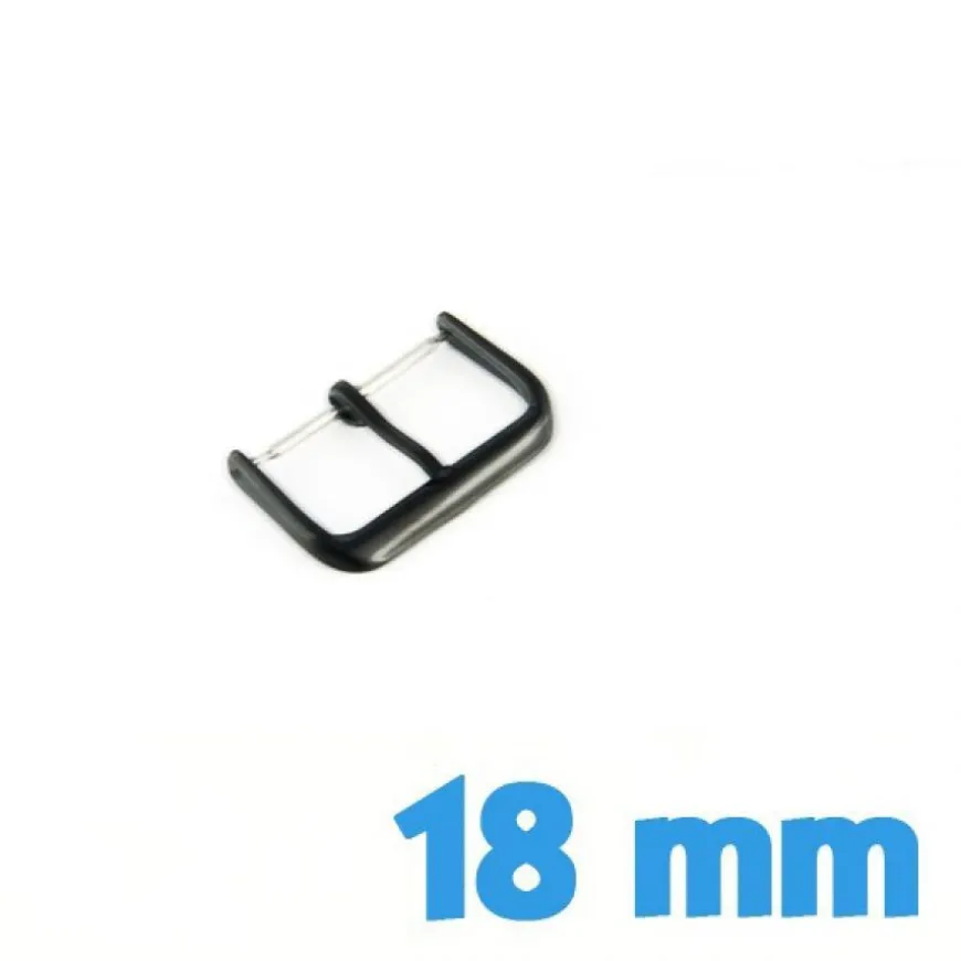 Boucle montre 18 mm ardillon pas chère noire
