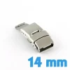 Boucle métal 14 mm déployante argentée bracelet montre pas chère