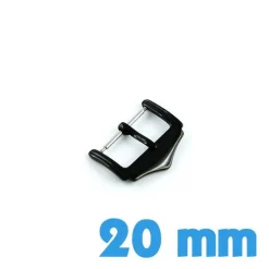 Boucle noire 20 mm ardillon pas chère bracelet montre