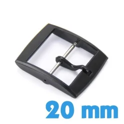 Boucle noire plastique ardillon 20 mm