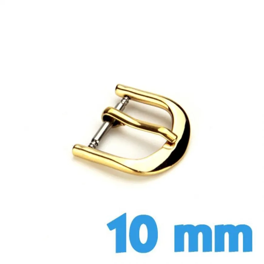 Boucle or 10 mm acier ardillon