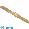 Bracelet acier doré pour montre 14mm MESH tressé