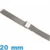 Bracelet acier inox argenté 20mm MESH tressé de montre