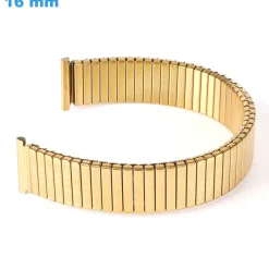 Bracelet Acier inoxydable boucle Sans montre Doré 16 mm
