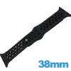 Bracelet Apple Watch 42 - 44 mm Silicone Noir à trous
