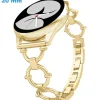 Bracelet boucle Clip 20 mm Acier inoxydable Doré pour montre