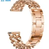 Bracelet boucle Clip 22 mm Acier inoxydable Doré rose de montre