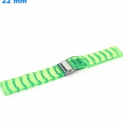 Bracelet boucle Déployant 20 mm Plastique Transparent et Vert montre