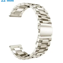 Bracelet boucle Papillon 22 mm Acier inoxydable Argenté montre