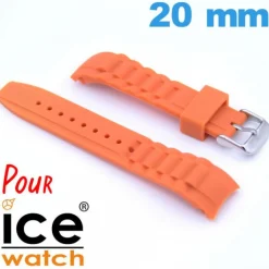 Bracelet Cahoutchouc Orange 17mm pour montre pour montre Ice Watch