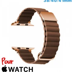 Bracelet Cuir Micro Fibre 38mm pour montre Apple Watch