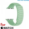 Bracelet Cuir Micro Fibre Vert pour montre pour Apple Watch 42 mm